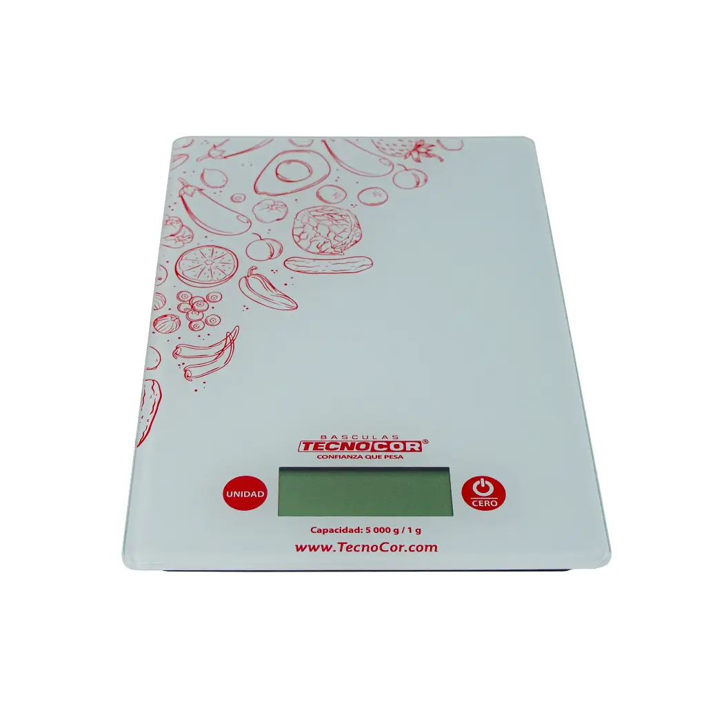 Báscula electrónica doméstico mostrador TecnoCor 5kg/1g mod. PEN-5KV1